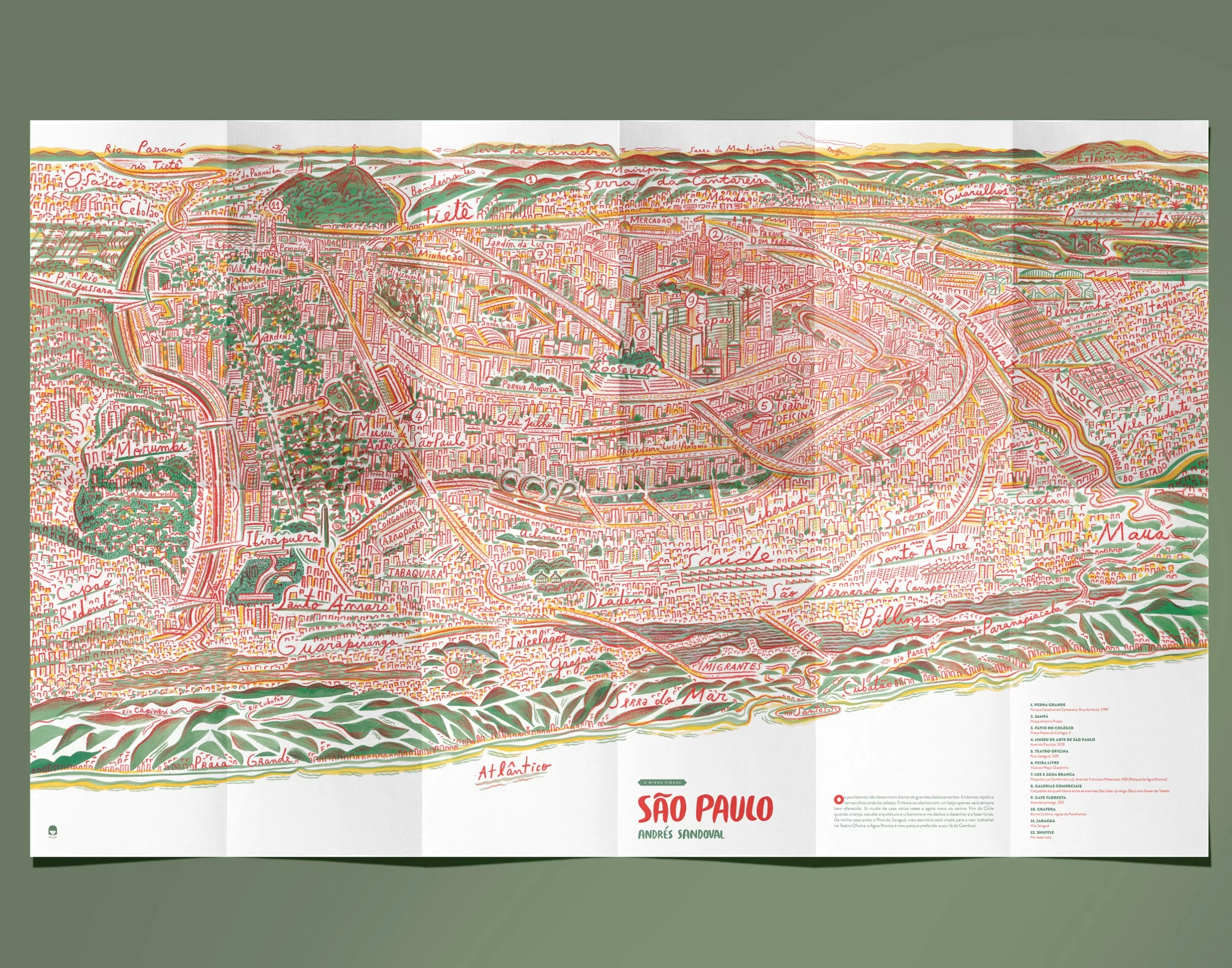 A visão de São Paulo nos mapas de Andrés Sandoval