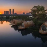 Dormindo sobre as águas na China