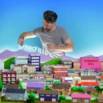 Paper Dandy e a mini cidade de Springfield