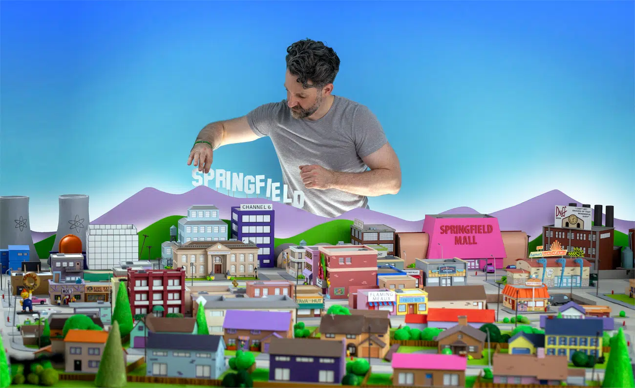 Paper Dandy e a mini cidade de Springfield