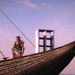 Uma estante dentro de um game no Reino Unido